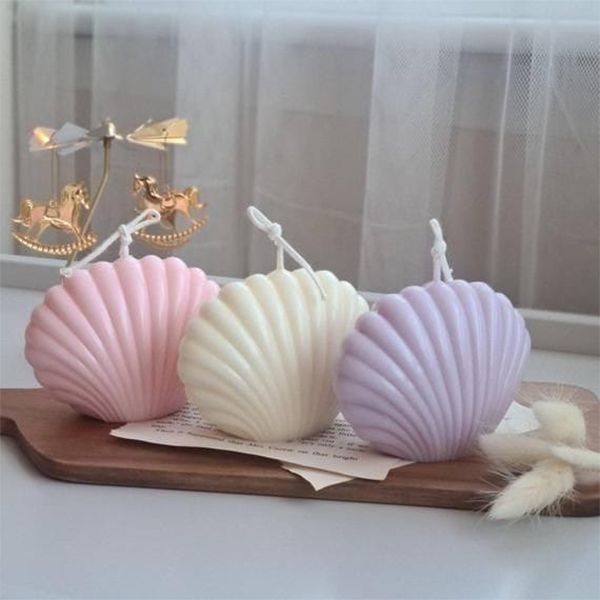 Shell Candle - Quantity: Two Candles